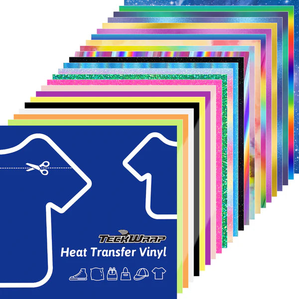 Beginner HTV Sheets Pack (22 PCS) TeckWrap – Sticky Vinyl Australia