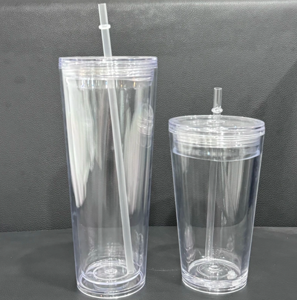 Clear Acrylic Snowglobe Tumbler