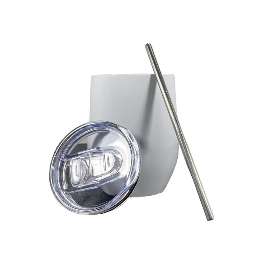 12oz Curved Sublimation Wine Tumbler - Blank