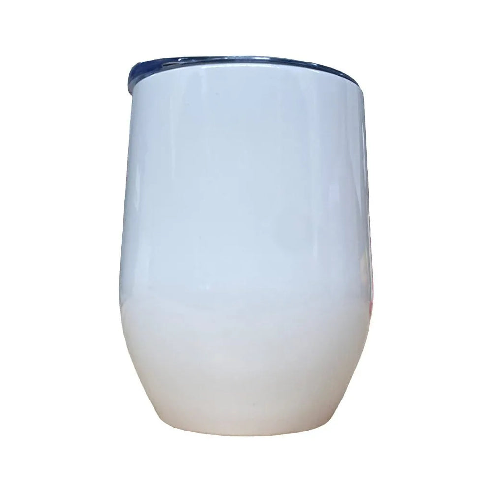 12oz Curved Sublimation Wine Tumbler - Blank