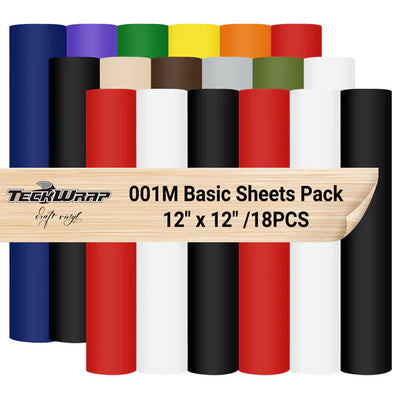 001 Basic Colour Sheets Pack (18 PCS) - TeckWrap