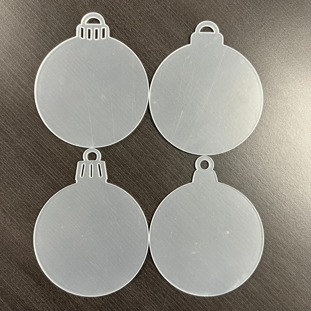 Clear Acrylic Bauble Shapes - Blank