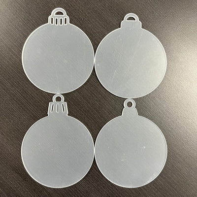 Clear Acrylic Bauble Shapes - Blank