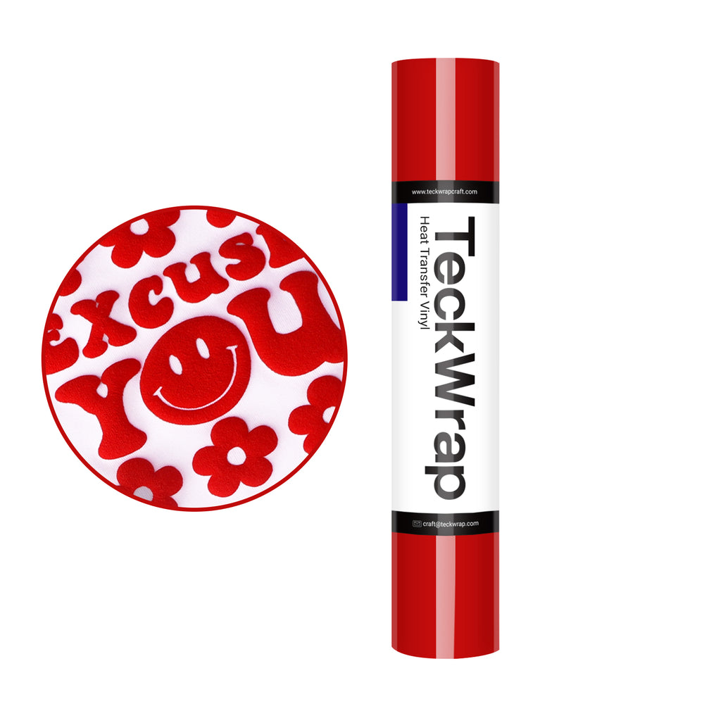 TECKWRAP Puff Vinyl Warmteoverdracht 3D - 25,4 cm x 152,4 cm Zelfklevend HTV-opstrijkvinyl voor alle snijmachines, gezwollen warmtepers, vinyl voor shirts, gemakkelijk te snijden en te wieden (zwart TECKWRAP Puff Vinyl Warmteoverdracht 3D - 25,4 cm x 152,4 cm Zelfklevend HTV-opstrijkvinyl voor alle snijmachines, gezwollen warmtepers, vinyl voor shirts, gemakkelijk te snijden en te wieden (zwart