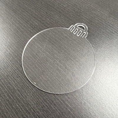 Clear Acrylic Bauble Shapes - Blank