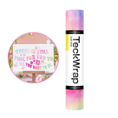 Gradient Rainbow Cloud - TeckWrap Permanent Adhesive Vinyl