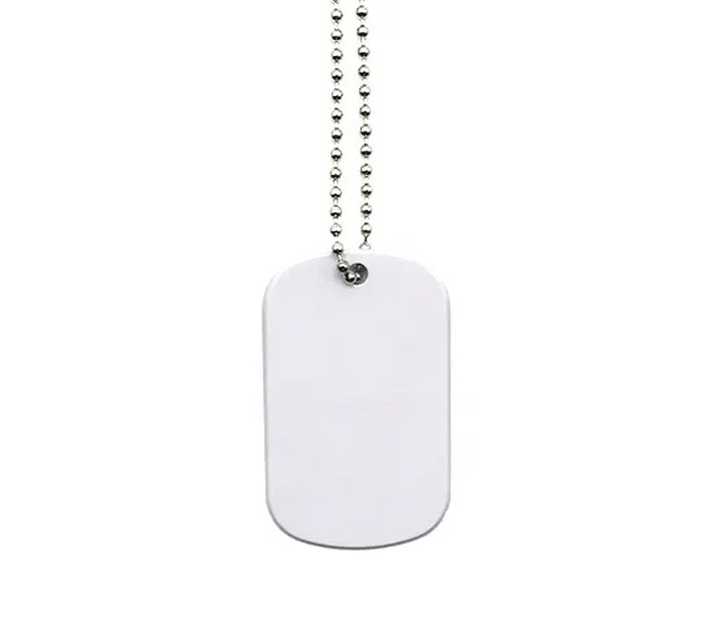 Dog Tag Aluminium Blank with Ball Chain - Sublimation