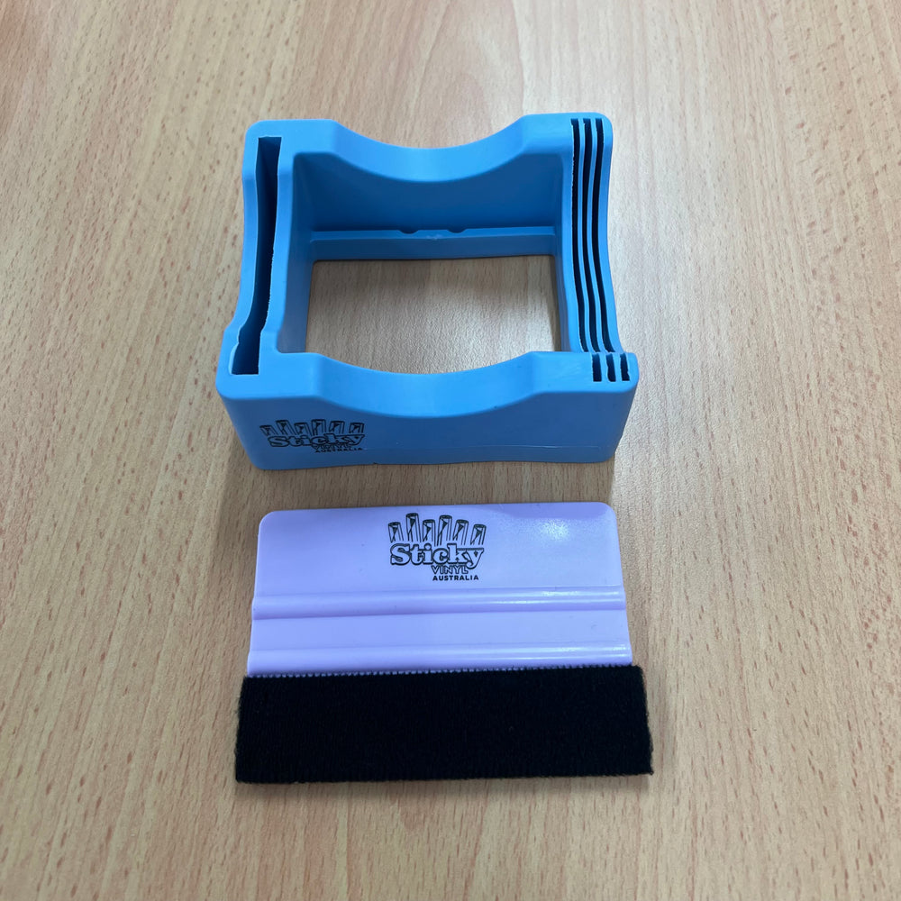 Silicone Glass/Tumbler Holder and Scraper - Second Generation