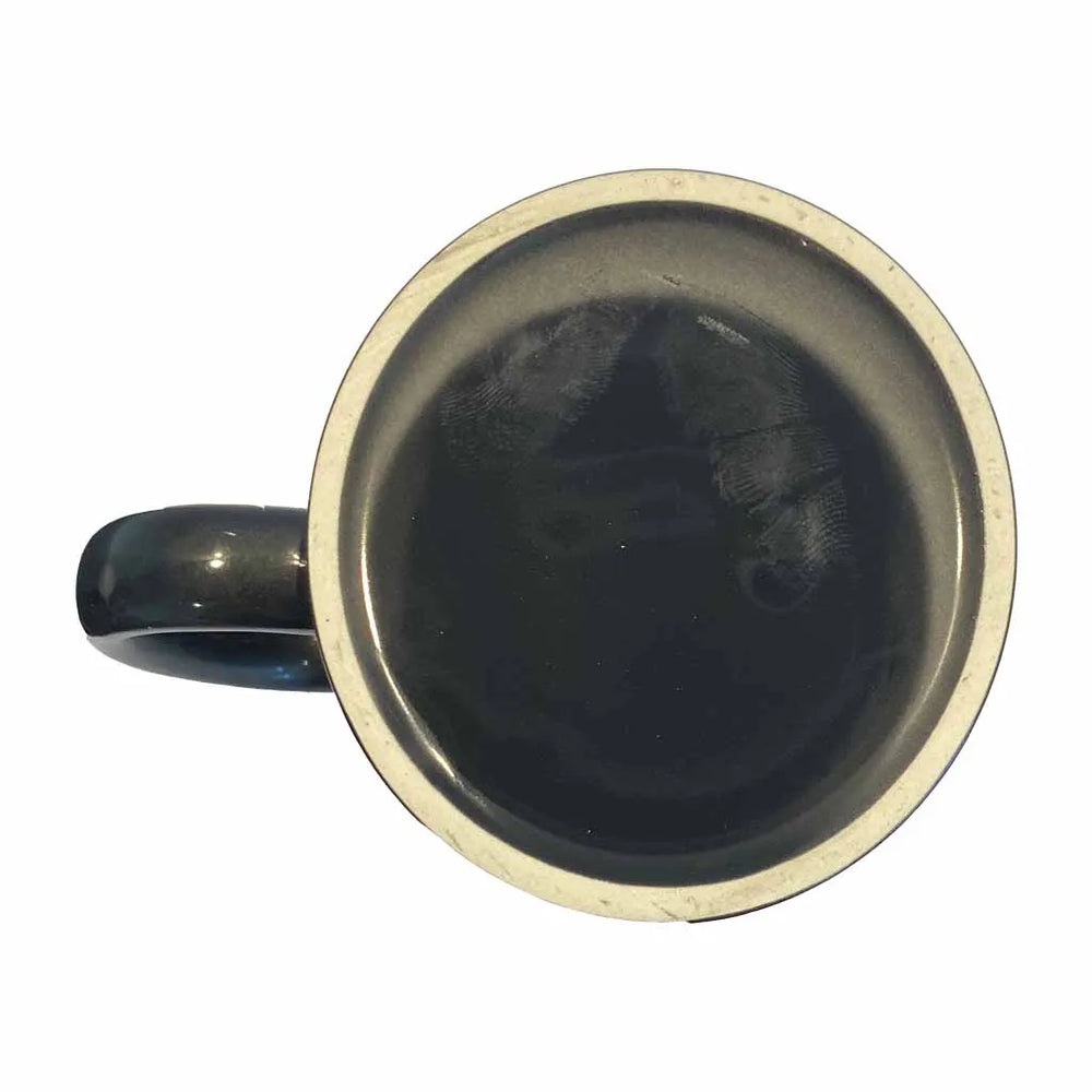 Ceramic Mug 11oz Black w White Panel - Sublimation Blank