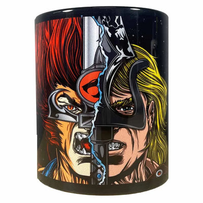 Ceramic Mug 11oz Black w White Panel - Sublimation Blank