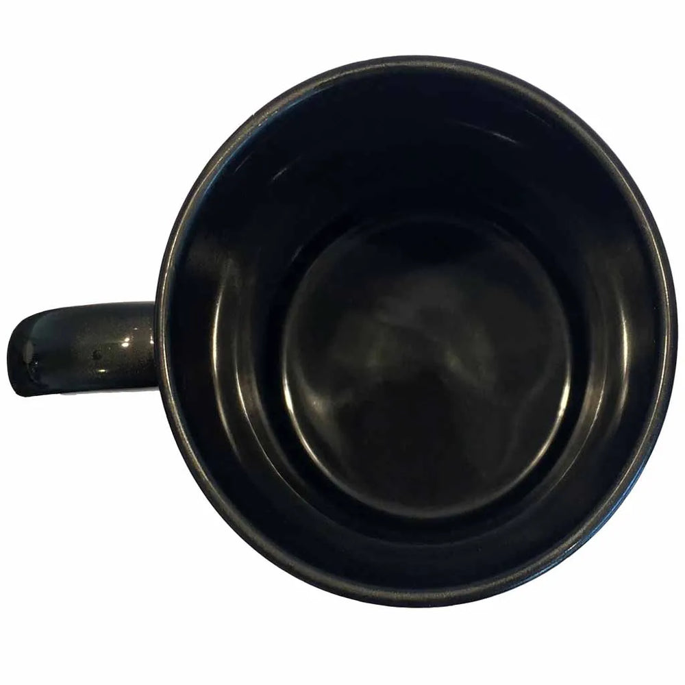 Ceramic Mug 11oz Black w White Panel - Sublimation Blank