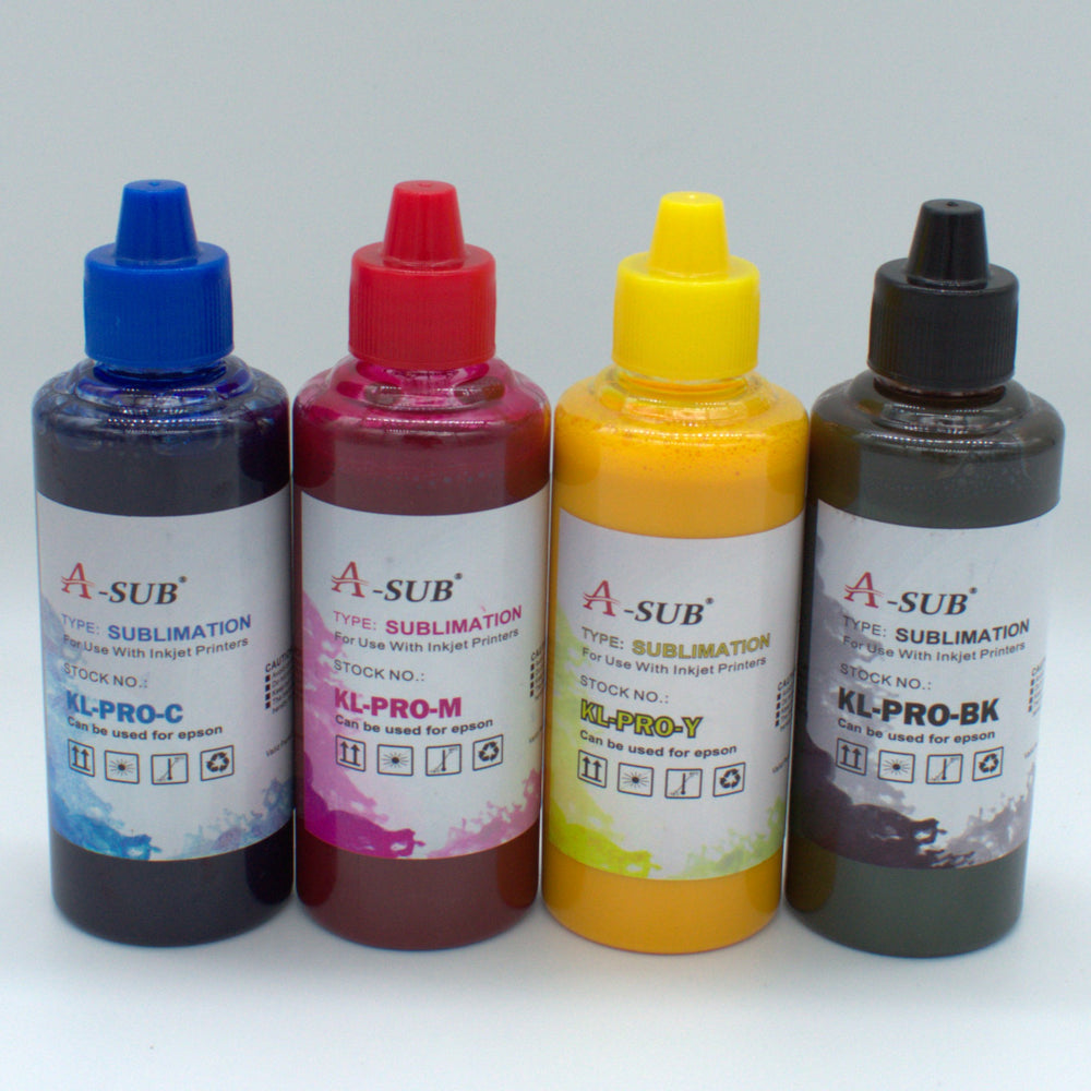 Koala A-SUB Pro Grade Sublimation Ink - C M Y K 4 Pack