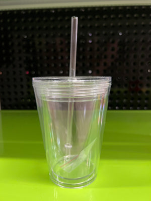 Clear Acrylic Snowglobe Tumbler - Blank