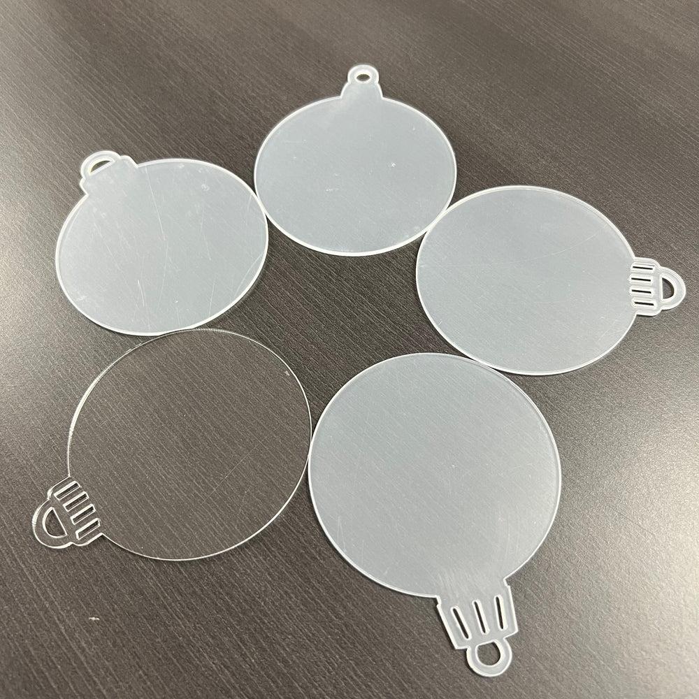 Clear Acrylic Bauble Shapes - Blank