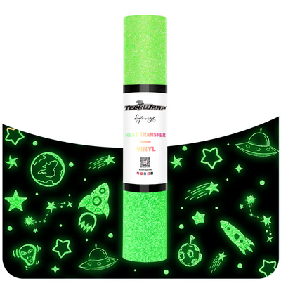 Glitter Glow in the Dark - TeckWrap Heat Transfer Vinyl