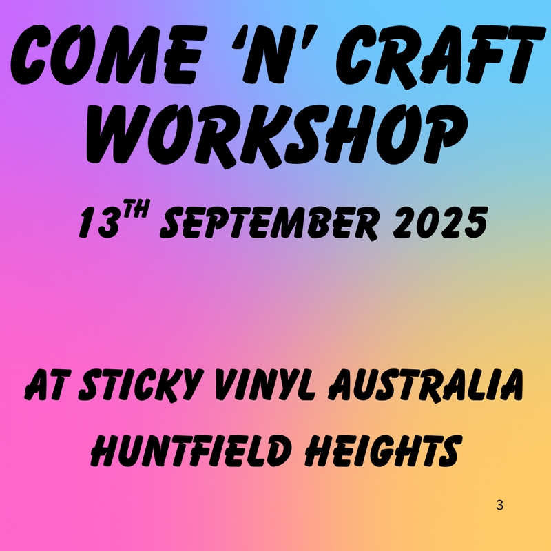 Saturday 13th September 2025: Come 'n' Craft Workshop