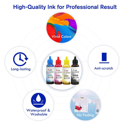 Koala A-SUB Pro Grade Sublimation Ink - C M Y K 4 Pack