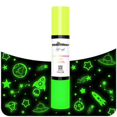 Glow in the Dark 1.52m Roll - TeckWrap Heat Transfer Vinyl