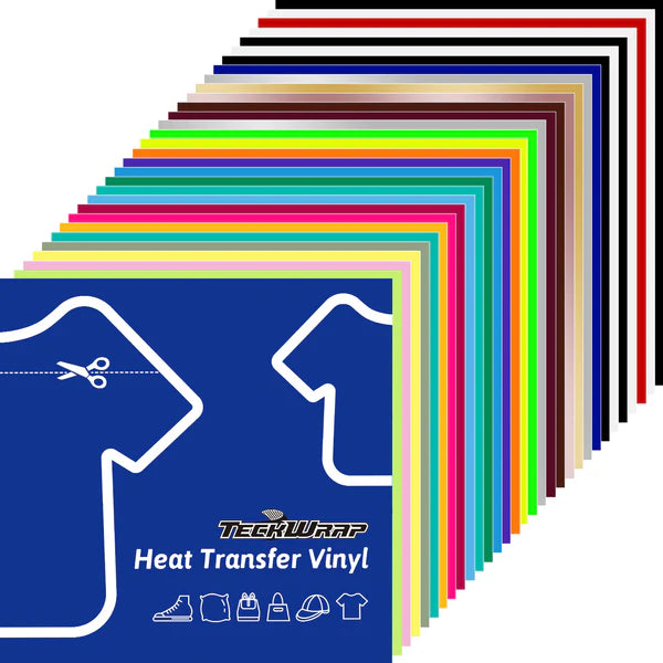 PU Heat Transfer Vinyl Sheets Pack (30 Pcs) - TeckWrap