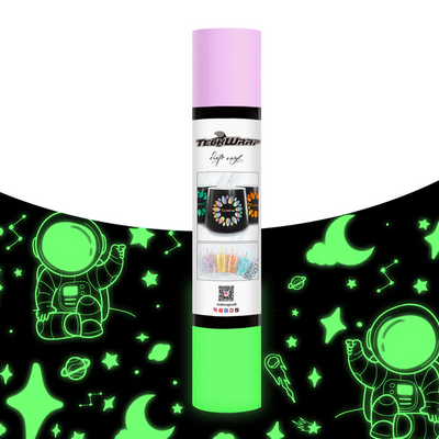 Glow in the Dark 1.52m Roll - TeckWrap Permanent Adhesive Vinyl