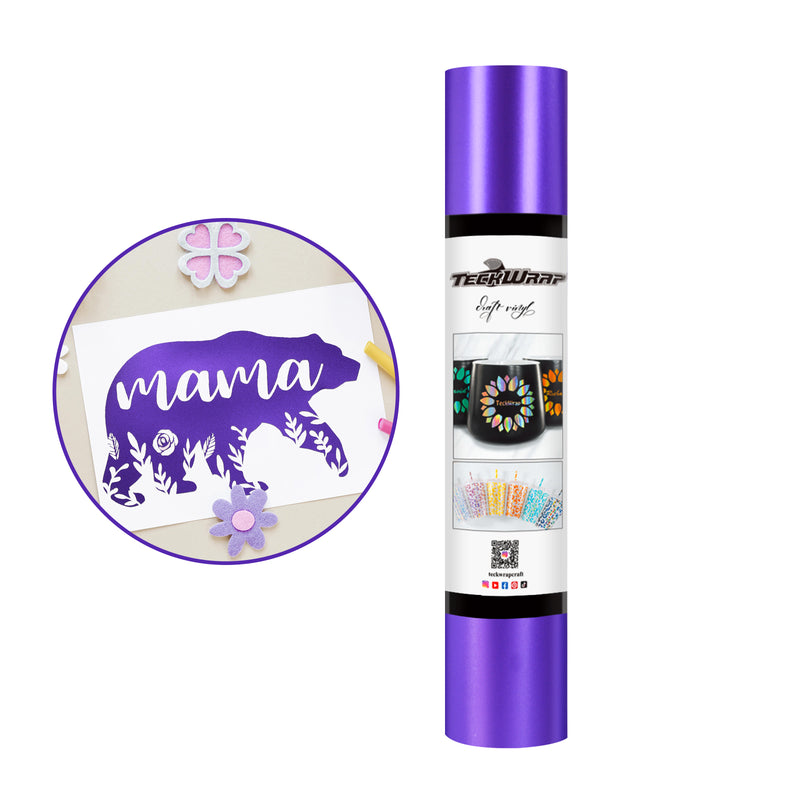 Metallic Satin Chrome - TeckWrap Permanent Adhesive Vinyl