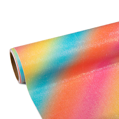 Brushed Rainbow Patterned - Permanent Adhesive Vinyl