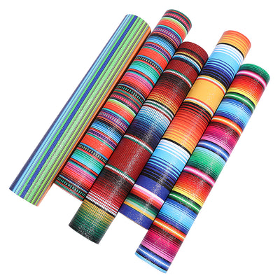 Multi-Coloured Rainbow Stripe - Permanent Adhesive Vinyl