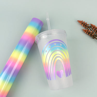 Glossy Rainbow - Permanent Adhesive Vinyl