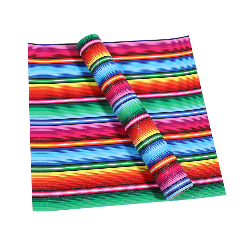 Multi-Coloured Rainbow Stripe - Permanent Adhesive Vinyl