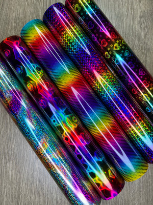 Rainbow Holographic - Permanent Adhesive Vinyl