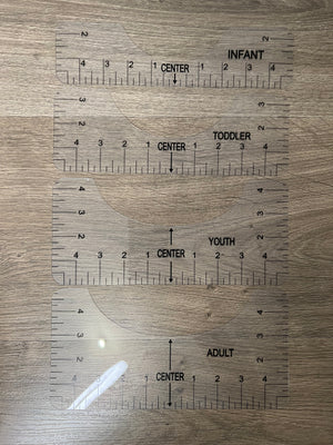 4 Piece T-Shirt Alignment Tool / Guide.