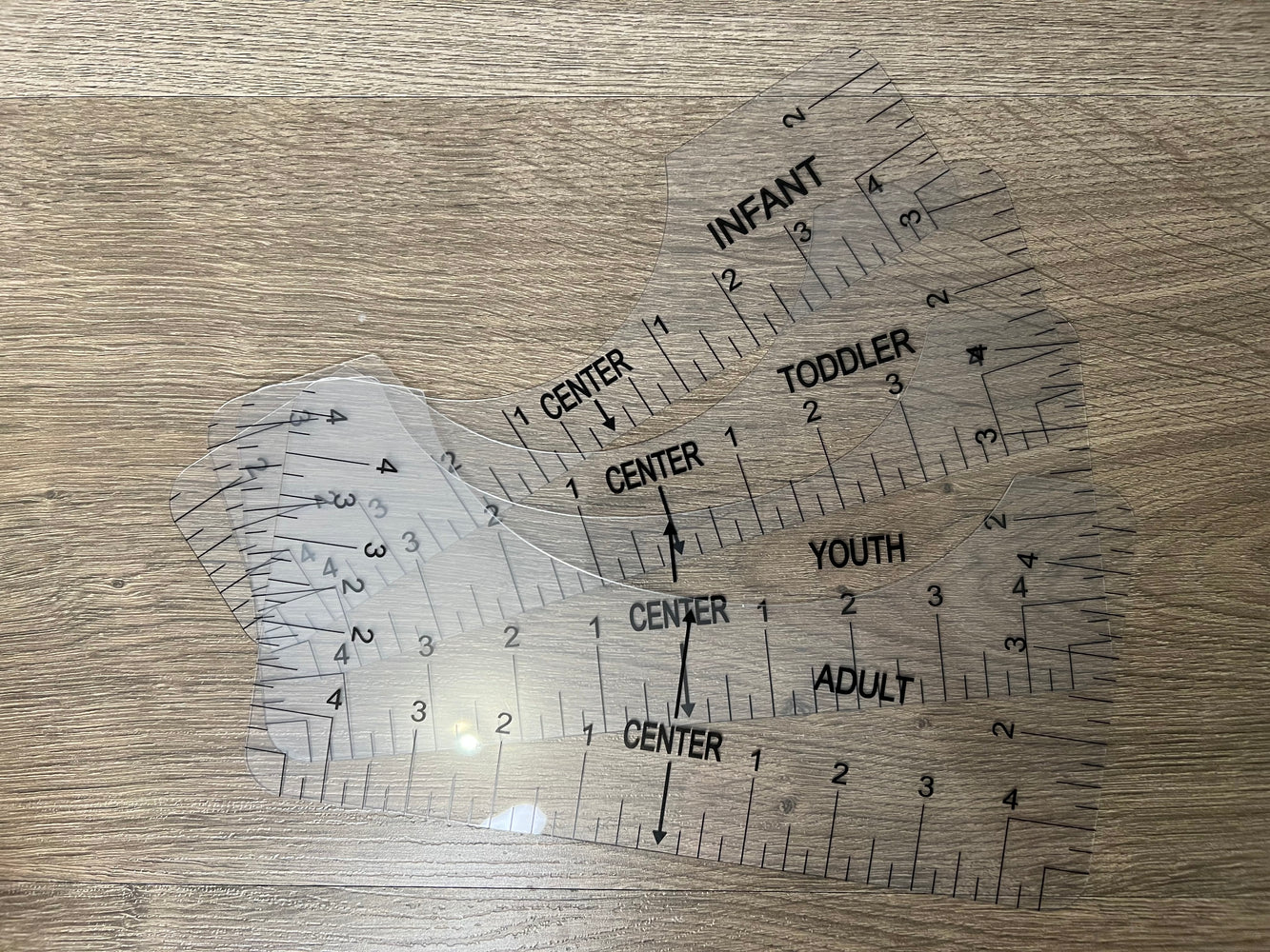 4 Piece T-Shirt Alignment Tool / Guide.