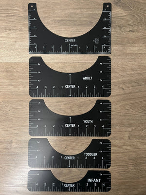 4 Piece T-Shirt Alignment Tool / Guide.