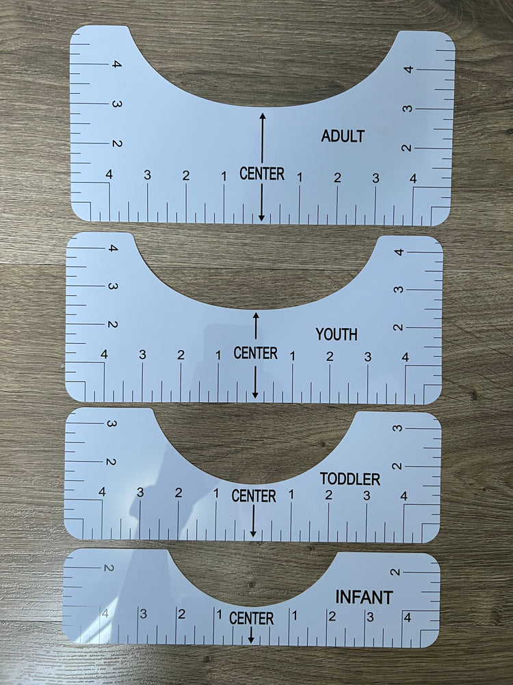 4 Piece T-Shirt Alignment Tool / Guide.