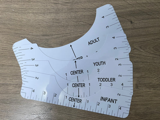 4 Piece T-Shirt Alignment Tool / Guide.