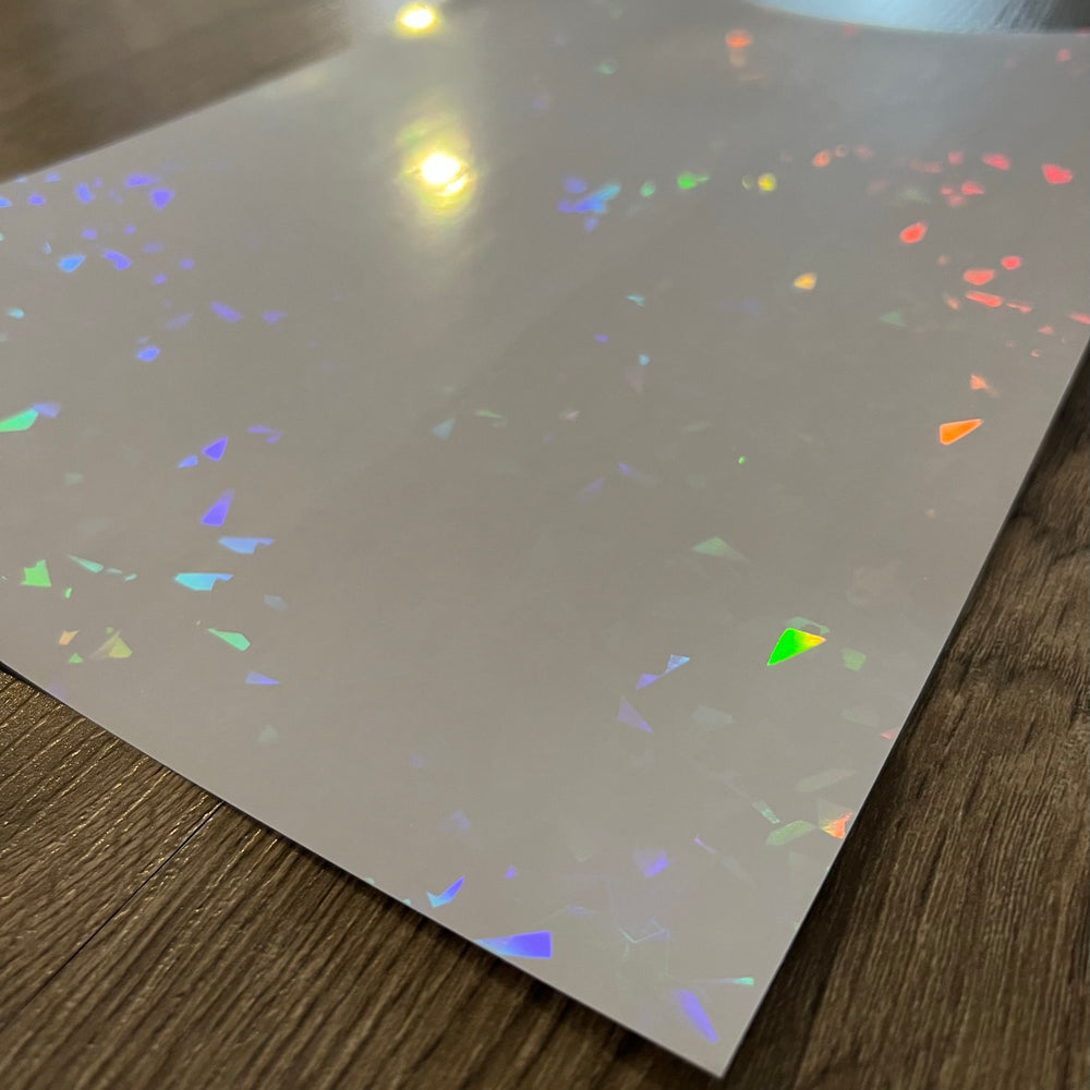 Clear Holographic - Permanent Adhesive Vinyl A4 Sheet - 6 Pack