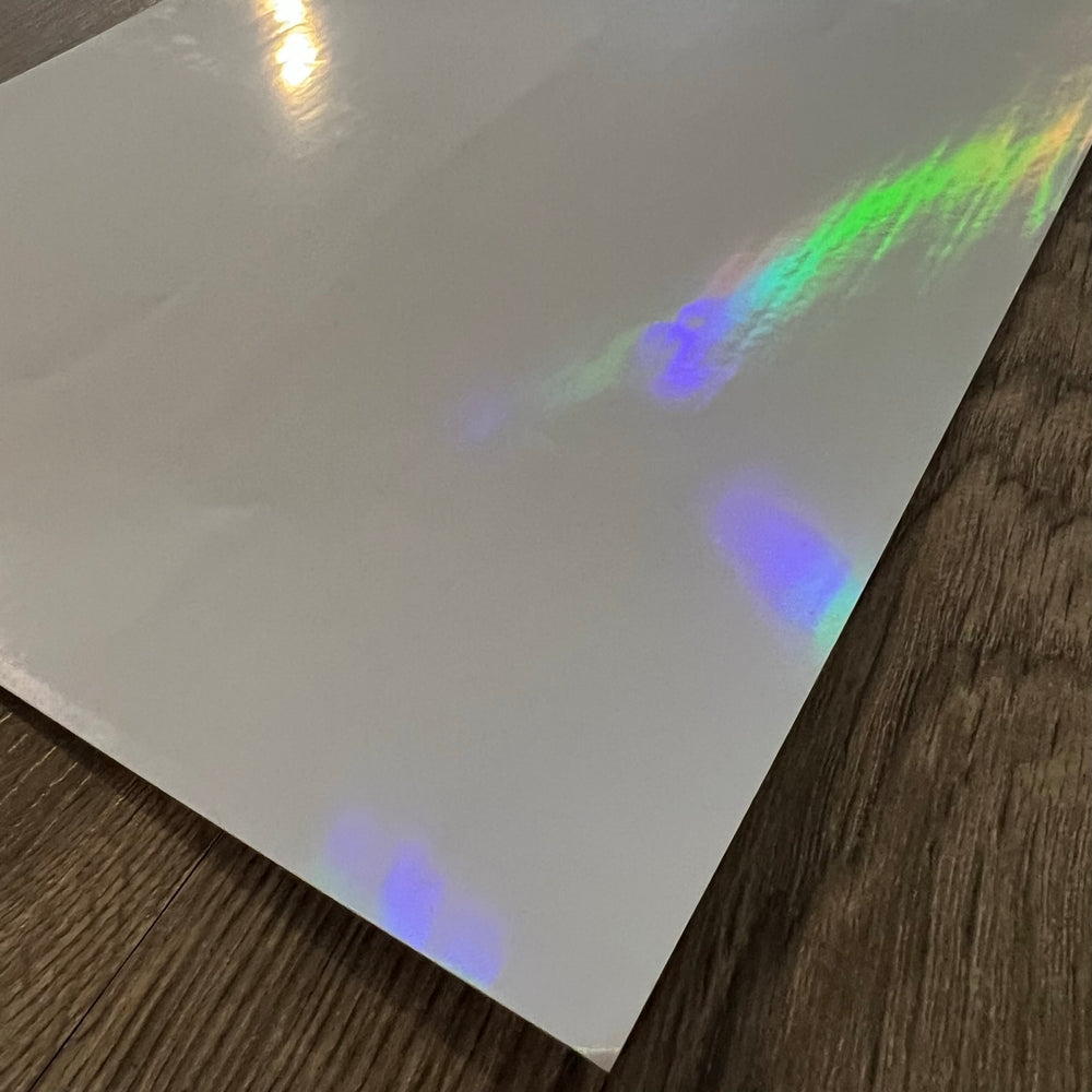 Clear Holographic - Permanent Adhesive Vinyl A4 Sheet - 6 Pack