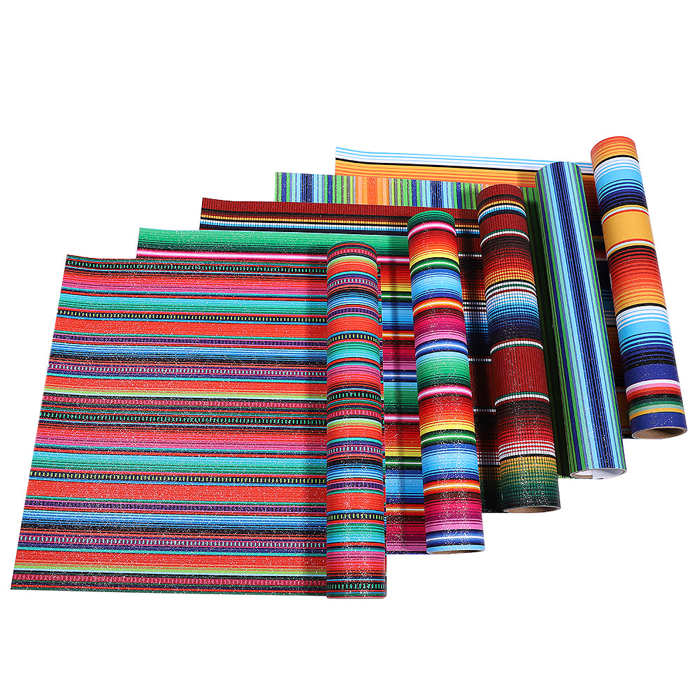 Multi-Coloured Rainbow Stripe - Permanent Adhesive Vinyl